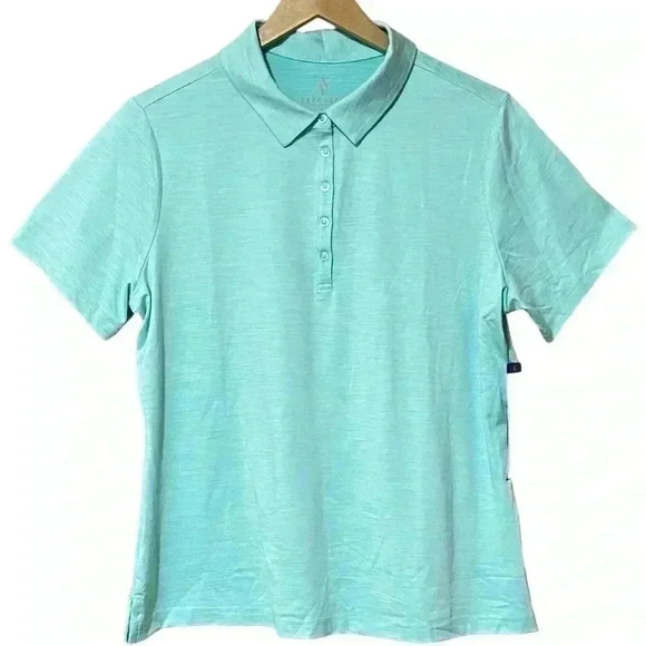 Skechers Polo Women’s Large Aqua Lightweight Athleisure Recreation Work Play NWT - Picture 1 of 5